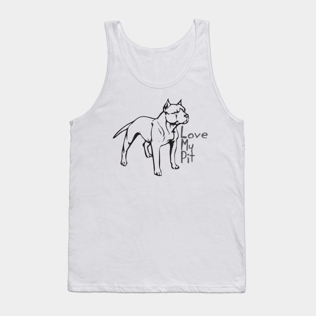 Pit Bull Tank Top by epollio